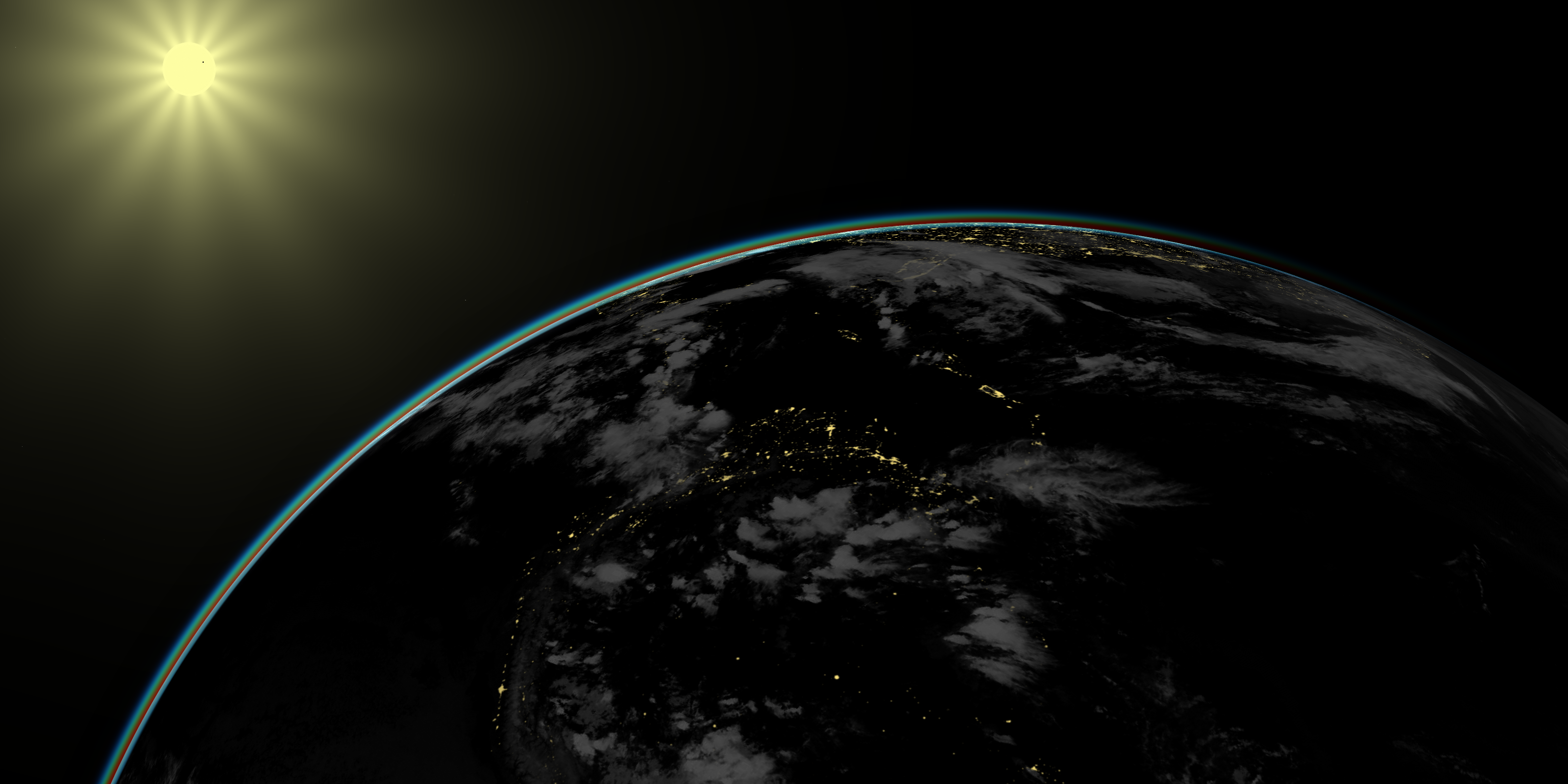 Venus transit seen from Earth